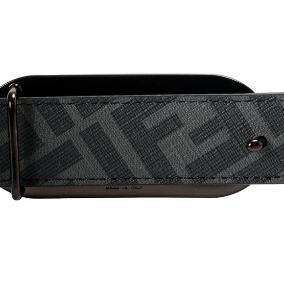 Fendi Men's Leather Reversible Fendi O’Lock Stud Fastening Logo Print Belt - Picture 4 of 4